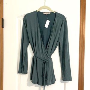 NWT Loft Long Sleeved Wrap Top
